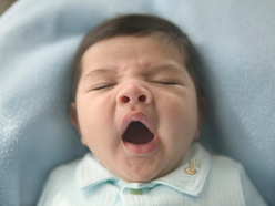 baby yawning