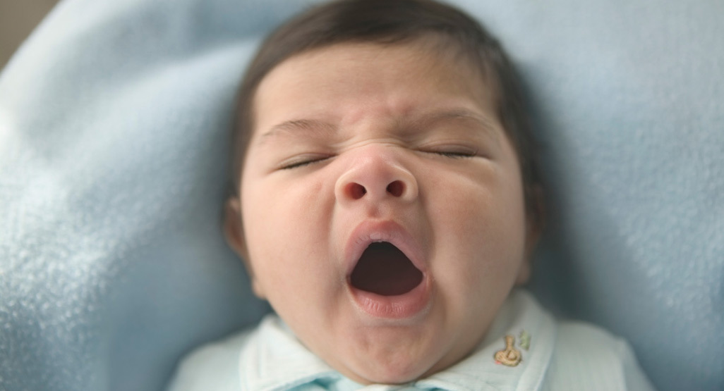 baby yawning