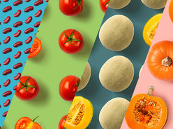 collage of different fruit and vegetables